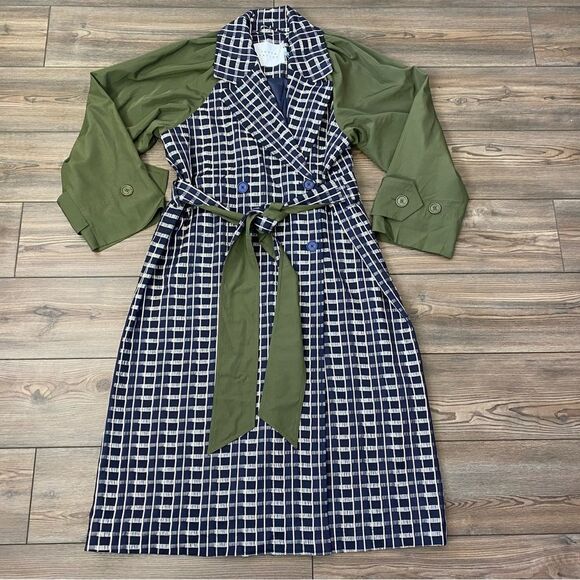 Tanya Taylor Jackets & Blazers - Tanya Taylor Lotta Contrast Combo Trench Coat